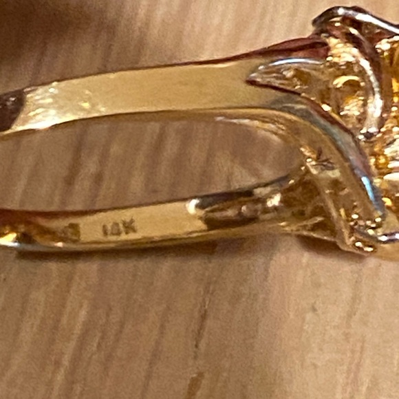 $999 Solid 14k Citrine RingSize 6.75 - Picture 2 of 8